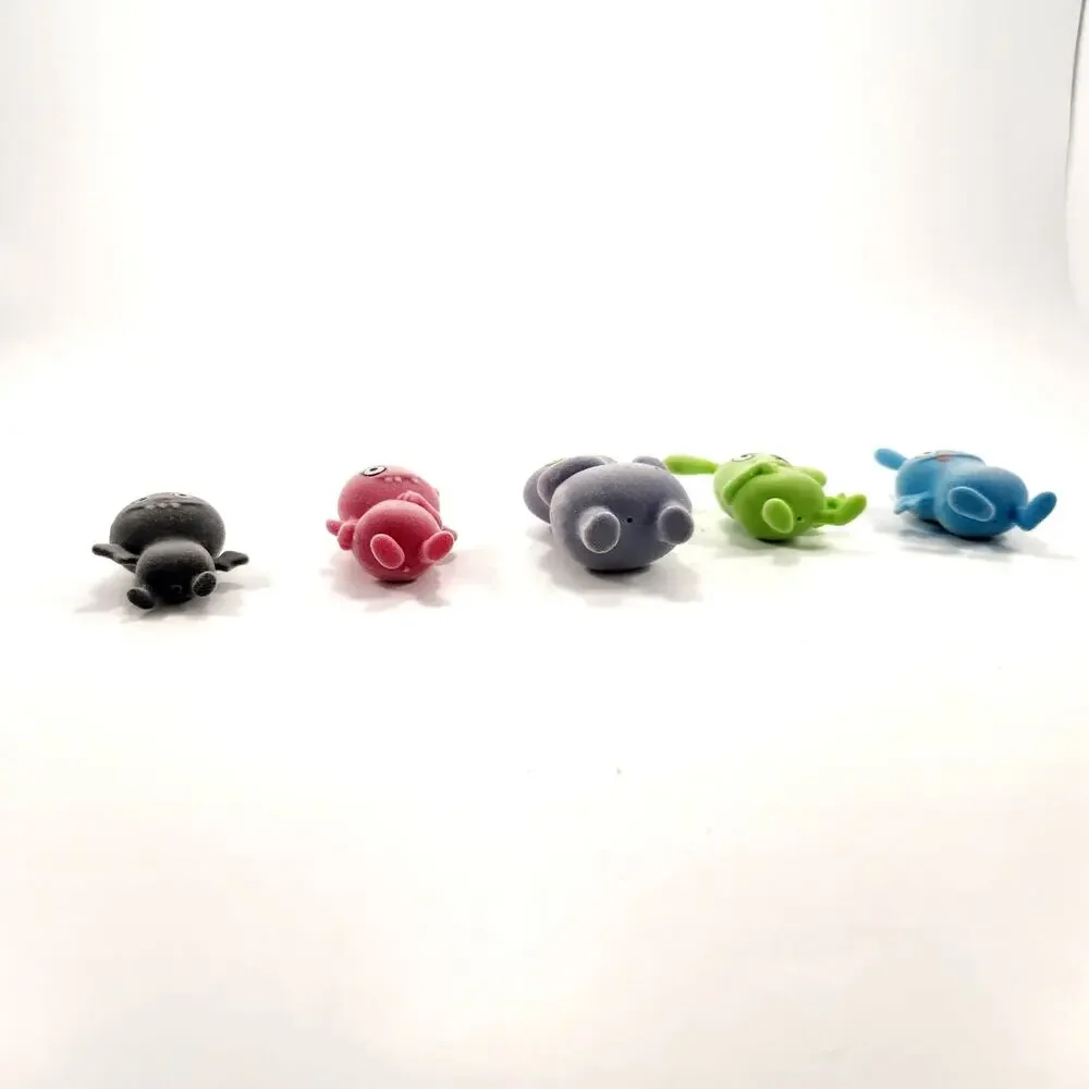 Uglydolls Mini Figures – Set of 5 Flocked Toys – Mixed Colors – Rare Characters
